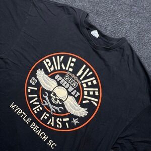 Delta Bike Week 2013 Myrtle Beach T-Shirt Black 3XL Biker Graphic Tee 2010s